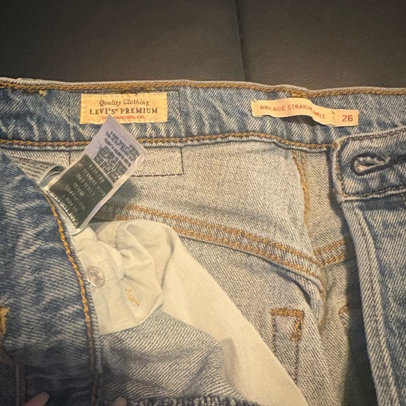 Levi’s Ribcage Straight Ankle Blue Denim Jeans - Picture 2 of 3